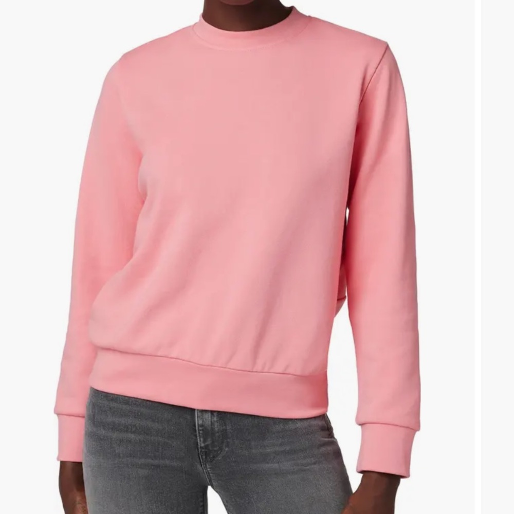NWT Hudson Knotted Cutout Back Cotton Sweatshirt Pink S